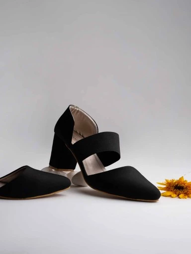 Stylestry Womens & Girls Black Block Heels