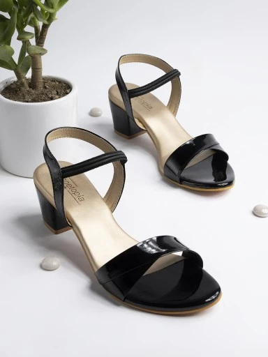 Stylestry Women's & Girl's Black Pointed Toe Block Heels