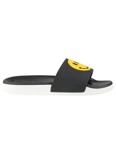 Stylestry Women Black & Yellow Self Design Sliders