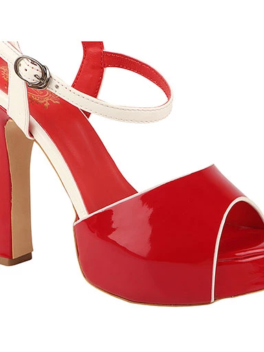 Stylestry Womens & Girls Red Peep Toes Stiletto