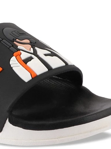 Stylestry Women Black Printed Sliders
