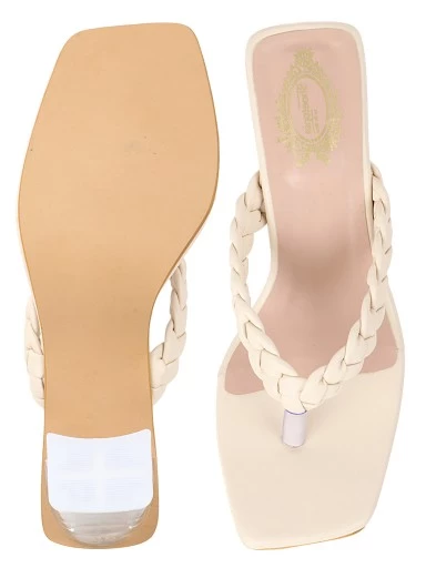 Stylestry Stylish Cream Heels