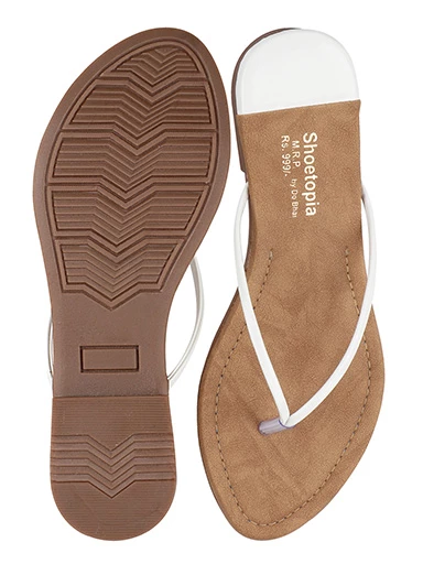 Stylestry Womens & Girls White Solid Open Toe Flats