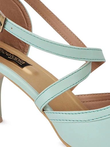 Stylestry Womens & Girls Green Stilettos Heels Solid Pumps