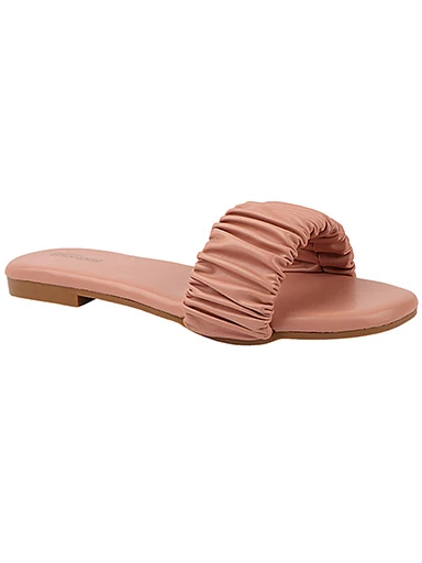 Stylestry Womens & Girls Peach Open Toe Flats