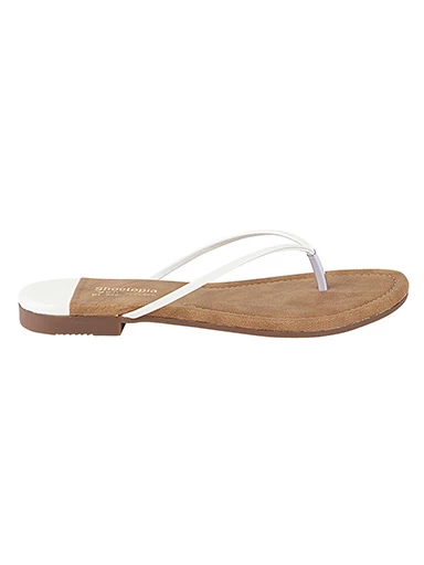 Stylestry Womens & Girls White Solid Open Toe Flats