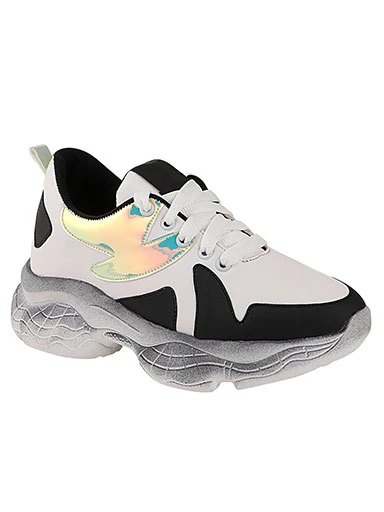 Stylestry Womens & Girls Black Stylish Lace Up Casual Walking Sneakers Shoes