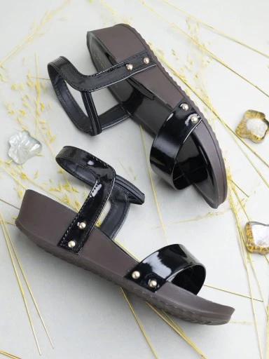 Stylestry Women Black Solid Wedges