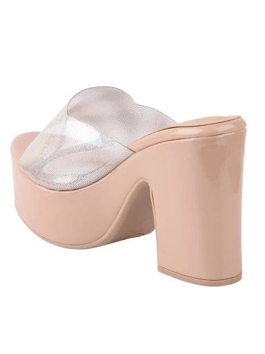 Stylestry Women & Girls PEACH BLOCK Heels