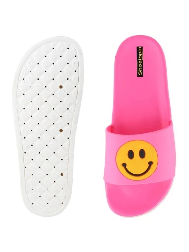 Stylestry Women Pink Printed Thong Flip-Flops