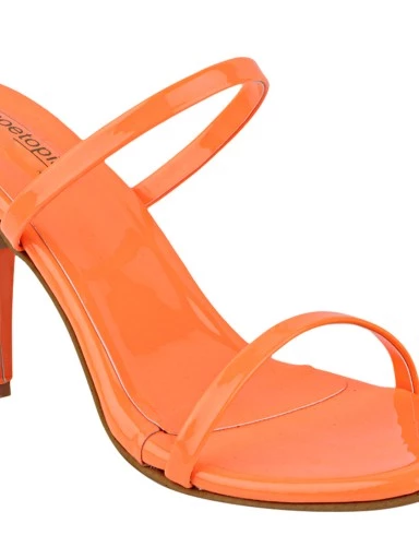 Stylestry Orange Stiletto Sandals