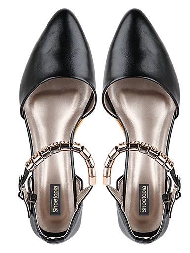 Stylestry Women's & Girl's Black Solid Stylish Block Heels Pumps