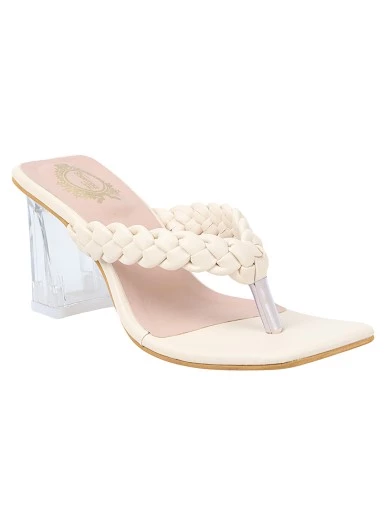 Stylestry Stylish Cream Heels