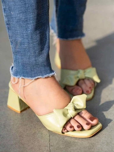 Stylestry Women & Girls Green Stylish Block Heels
