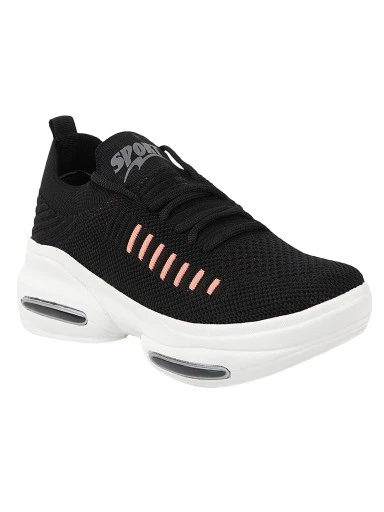 Stylestry Women Black & Pink Walking Shoes