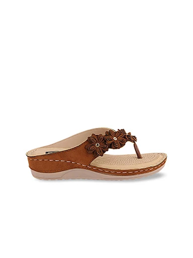 Stylestry Womens & Girls Tan-Coloured Embellished Heels