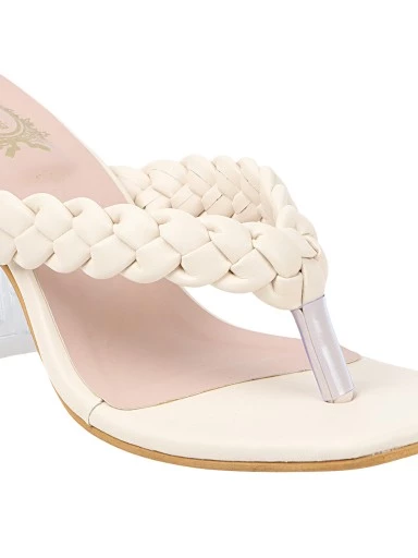 Stylestry Stylish Cream Heels