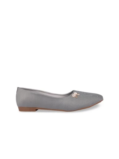 Stylestry Women Grey Solid Ballerinas