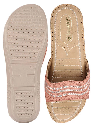 Stylestry Women's & Girl's Pink Ortho Care Cushion Sandals