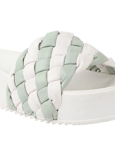Stylestry Women & Girls Platform Green Heels