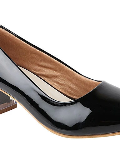 Stylestry Womens & Girls Black Block Pumps