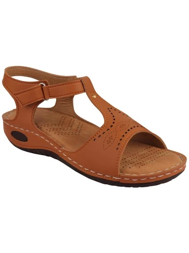 Stylestry Women's & Girl's Tan Ortho Care Dr Orthopaedic Super Comfort Fit Cushion Sandals