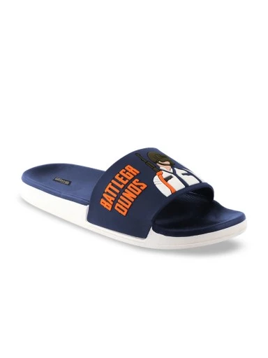 Stylestry Women Blue Printed Sliders