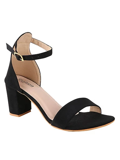 Stylestry Womens & Girls Black Block Heels