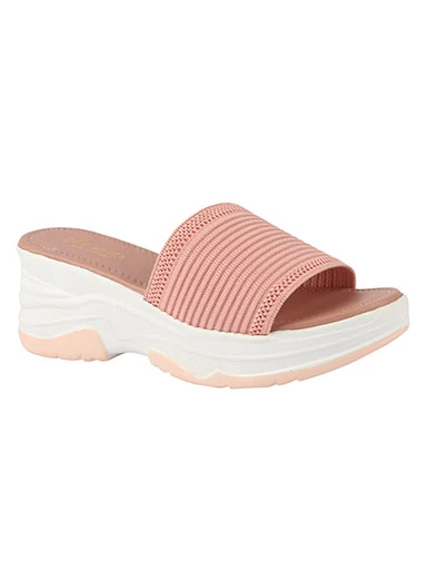 Stylestry Women's & Girl's Pink Embellished Wedge Heels