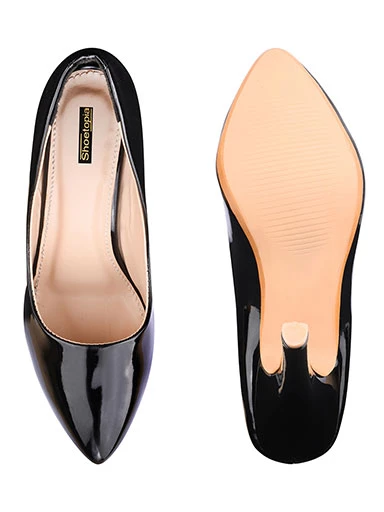 Stylestry Womens & Girls Black Solid Stiletto Pumps