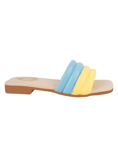 Stylestry Casual Trendy Party Wear Stylish Women & Girls Stripped Yellow Slip-On Flats