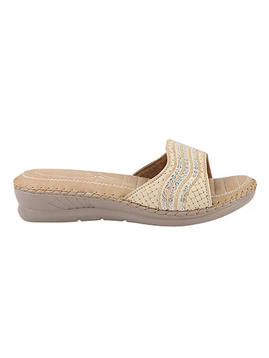 Stylestry Women's & Girl's Cream Ortho Care Cushion Sandals