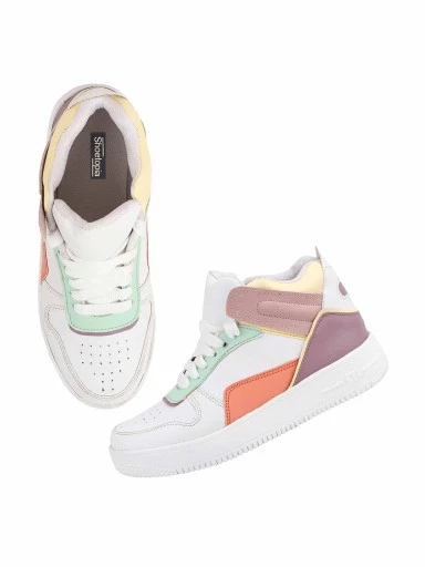 Stylestry Women & Girls White Smart Casual Sneakers