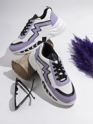 Stylestry Women Blue & White Colourblocked Walking Shoes