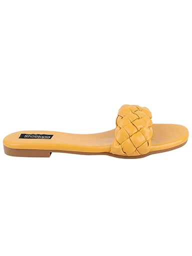 Stylestry Womens & Girls Yellow Open Toe Flats