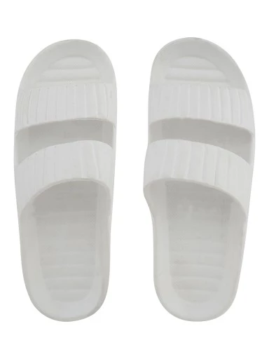 Stylestry Women White Solid Sliders