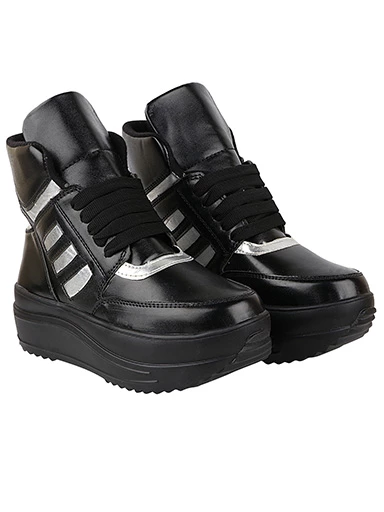 Stylestry Womens & Girls Colourblocked Lace Up Heeled Boots