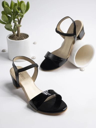Stylestry Women's & Girl's Black Pointed Toe Block Heels