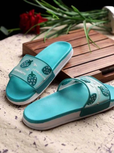 Stylestry Women Blue Self Design Sliders