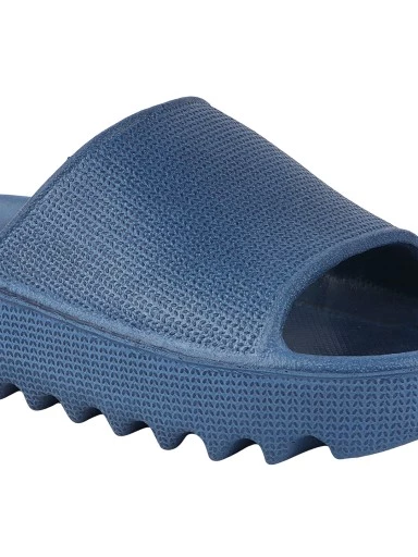 Stylestry Women Blue Solid Sliders