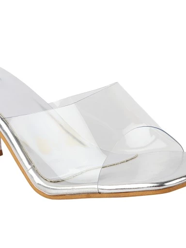 Stylestry Women & Girls Silver Heels