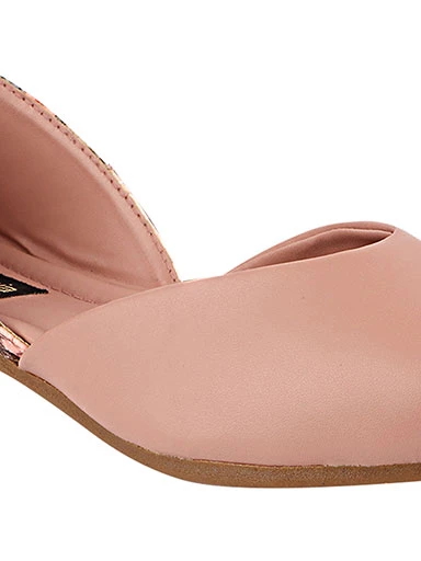 Stylestry Womens & Girls Peach Solid Ballerinas Flats