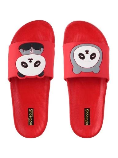Stylestry Women Red Printed Sliders