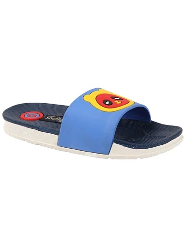 Stylestry Women Blue Printed Sliders
