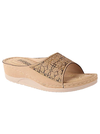 Stylestry Women's & Girl's Cream Embellished Sandals