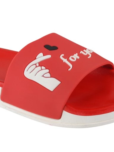 Stylestry Women Red Printed Sliders