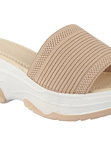 Stylestry Women's & Girl's Cream Embellished Wedge Sandals