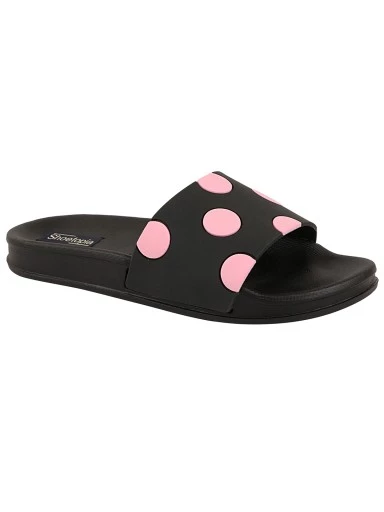 Stylestry Women Black Printed Slider Flip flops