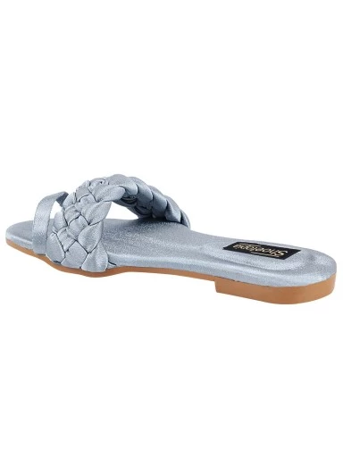Stylestry Women Blue Open Toe Flats