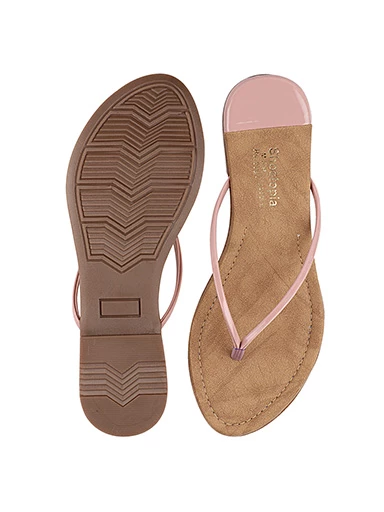 Stylestry Womens & Girls Peach Solid Open Toe Flats